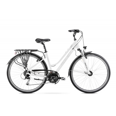 Trekingový bicykel 28 Romet Gazela 5 L 28" bielo strieborný hliník 20" 